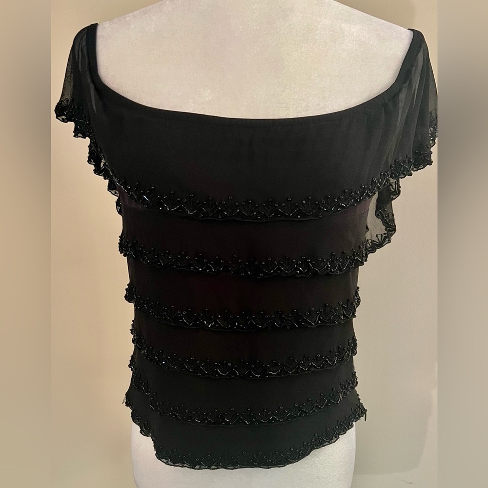 Ruffle Beaded blouse
